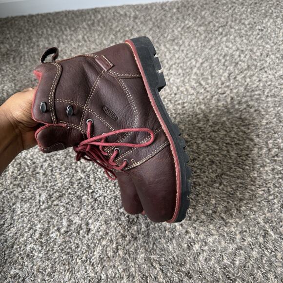 Keen Utility Boots Women Red Seattle Waterproof 6" Steel Toe Work Gorpcore Sz 7 - Picture 4 of 8